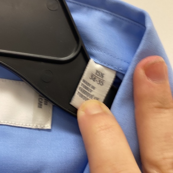 Nordstrom Rack Mens Trim Fit Dress Shirt Light Blue 15.5 x 34-35 - Picture 5 of 7